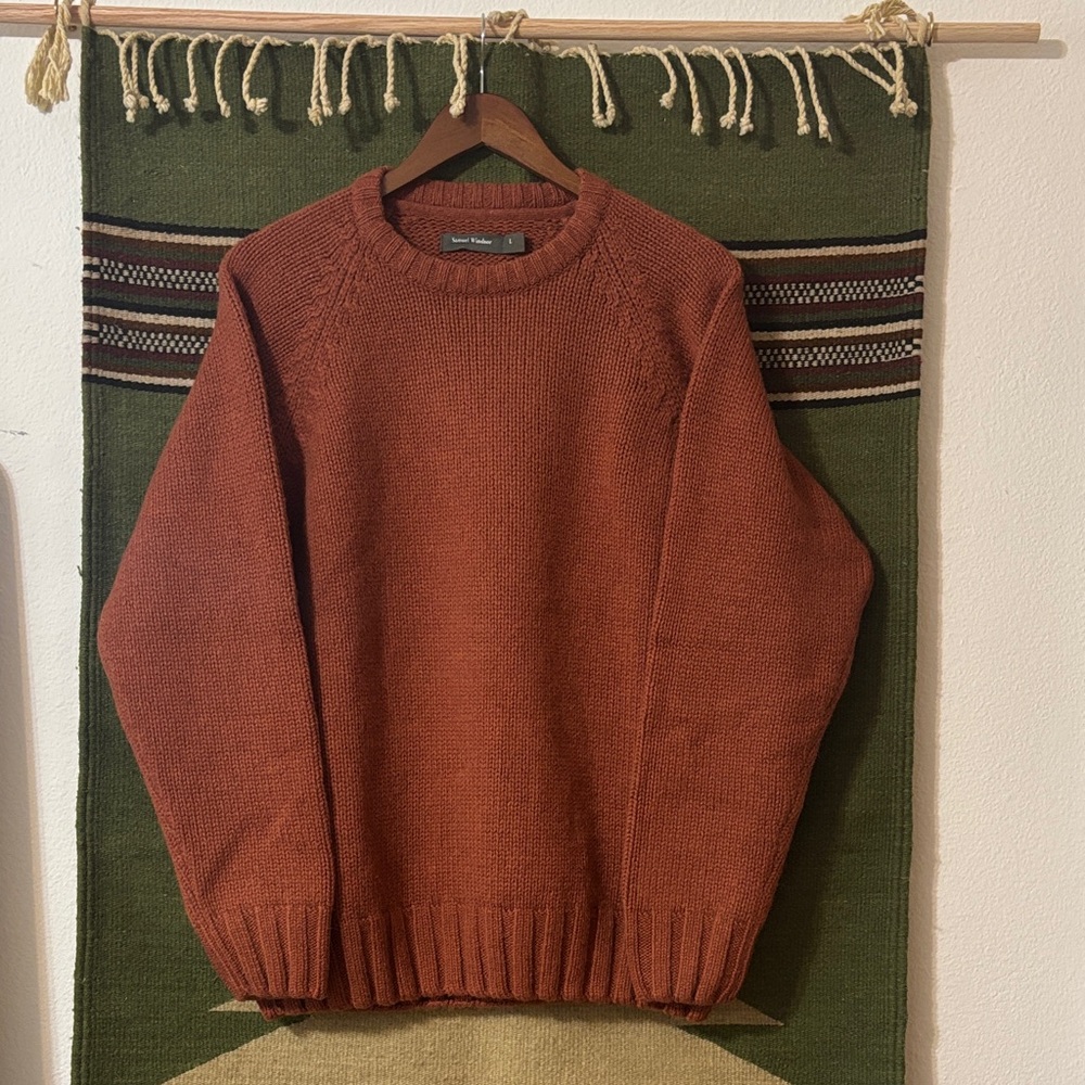 Rust Oversized Sweater 100% wool autumn jumper